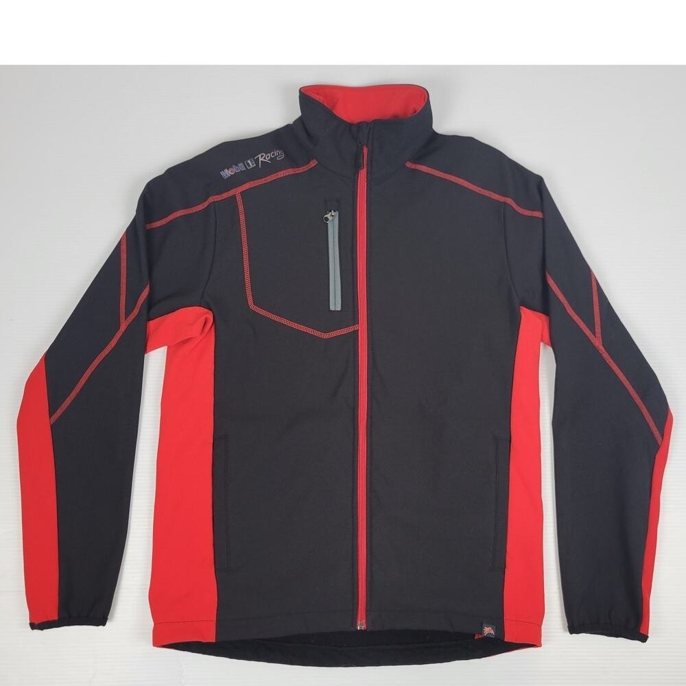 Boardroom Mobil 1 Racing Jacket Black‎ Red Full Zip Pegasus Logo Two Tone Medium